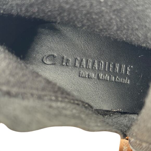 La Canadienne Tahlia Black Boots 5 Women’s Minimalist Office Kitten Heel Classic - Picture 3 of 12